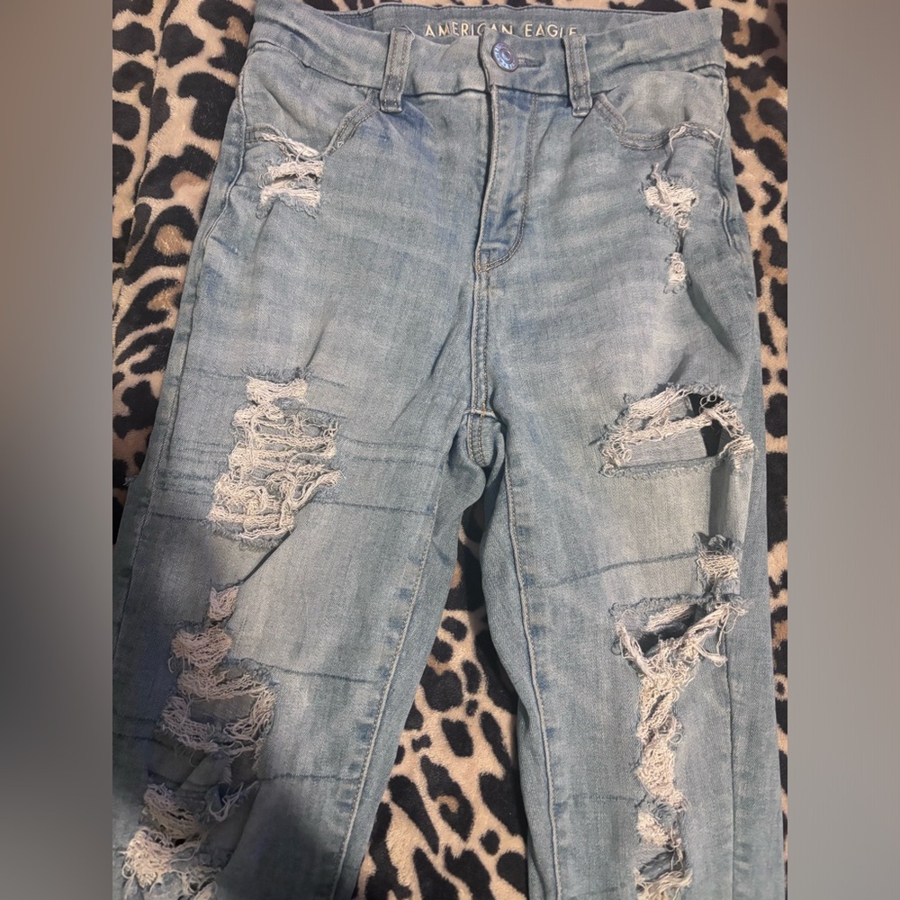 American Eagle super stretch ripped jeans